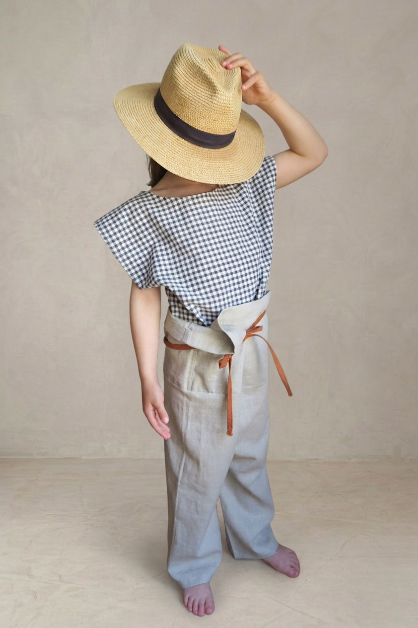 top vichy blanco y negro