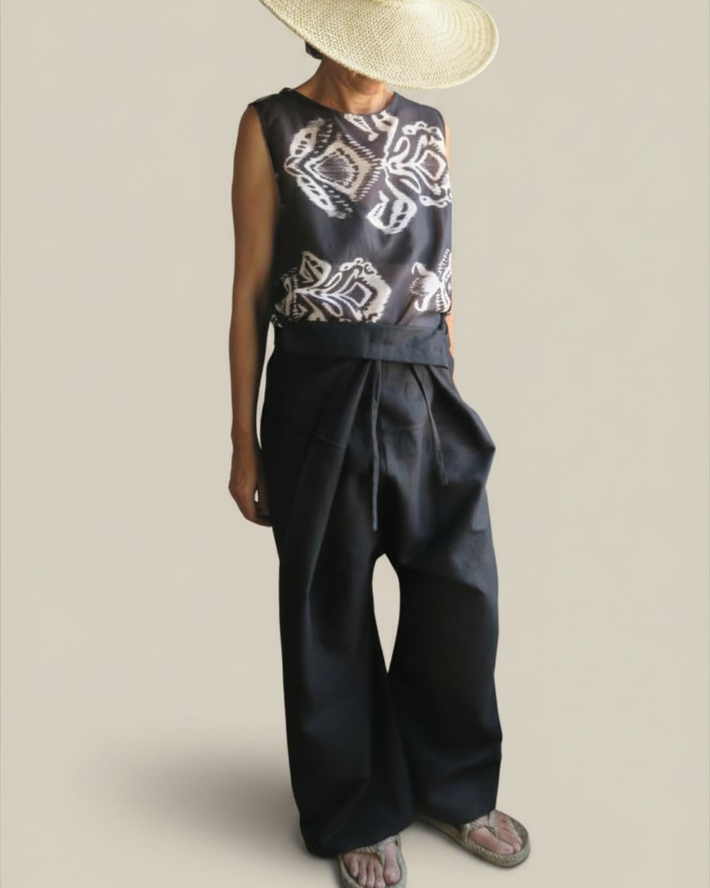 Pantalón wrap negro