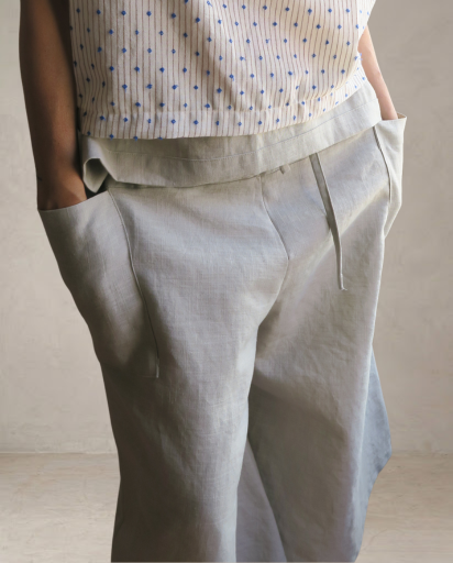 Pantalón Culotte Beige