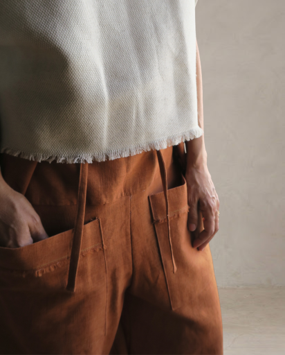Pantalón culotte terracota