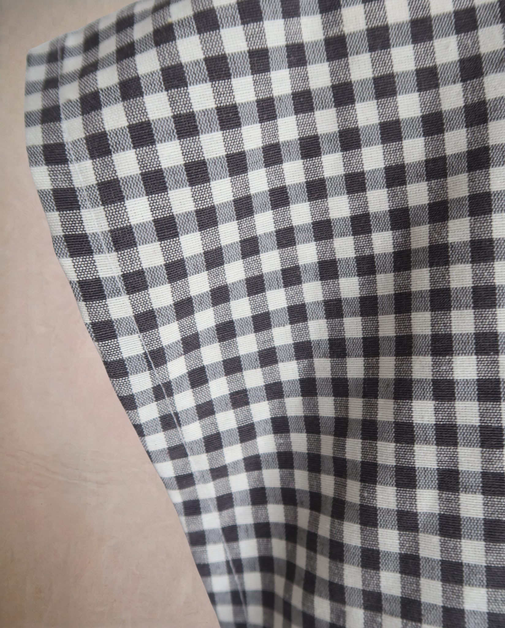 top vichy blanco y negro