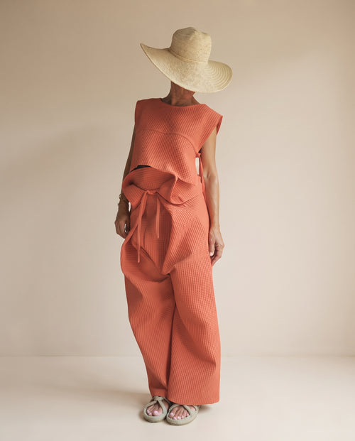 Pantalón Coral Gofrado