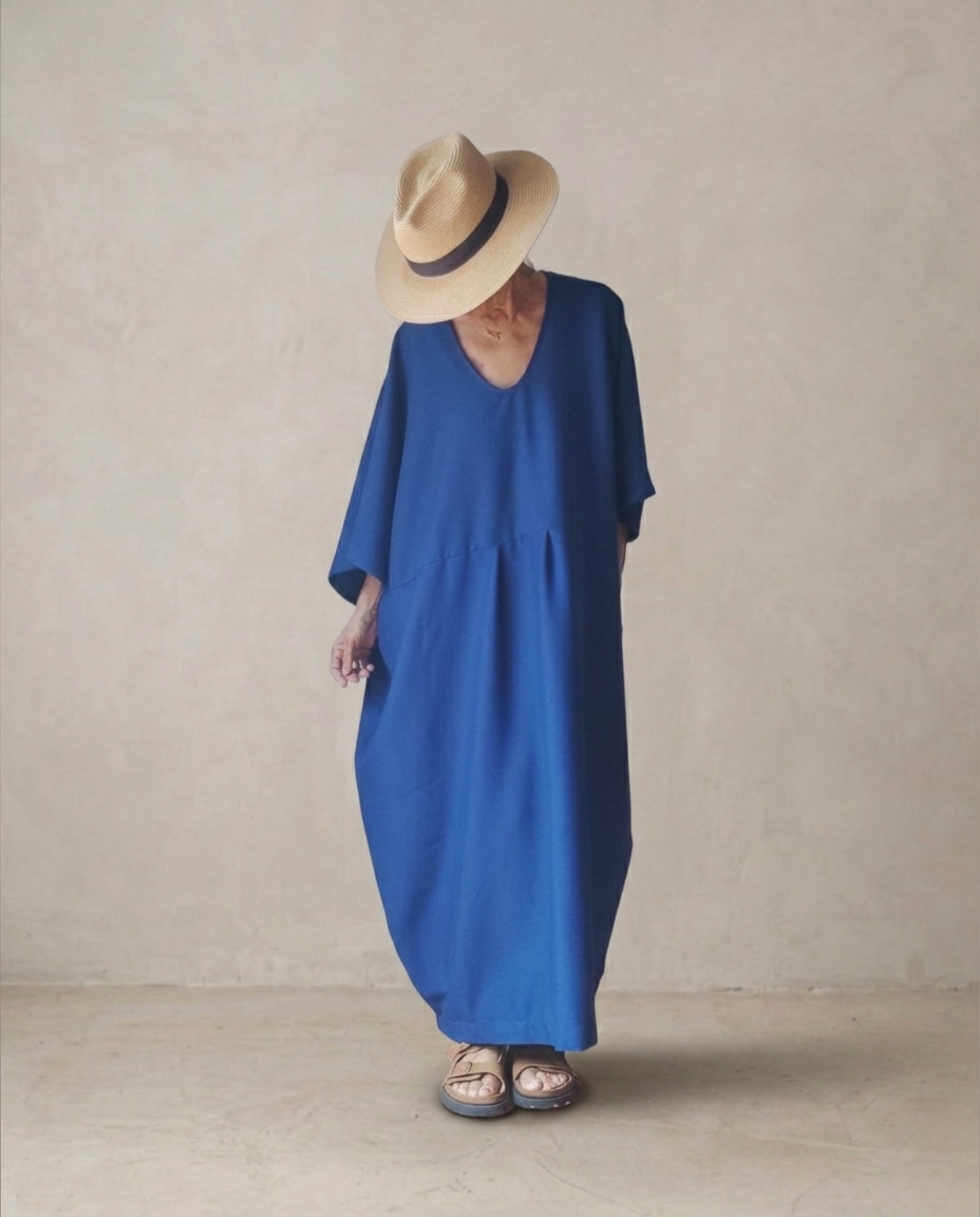 vestido/poncho largo azul