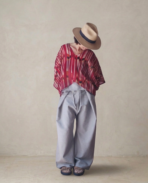 Blusa/Poncho tonos rojizos