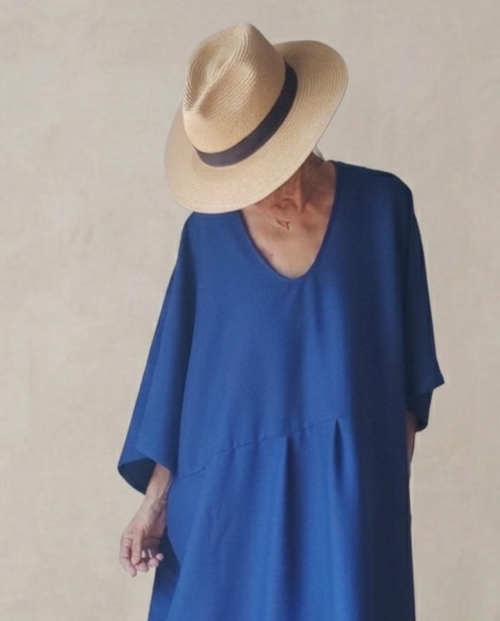 vestido/poncho largo azul