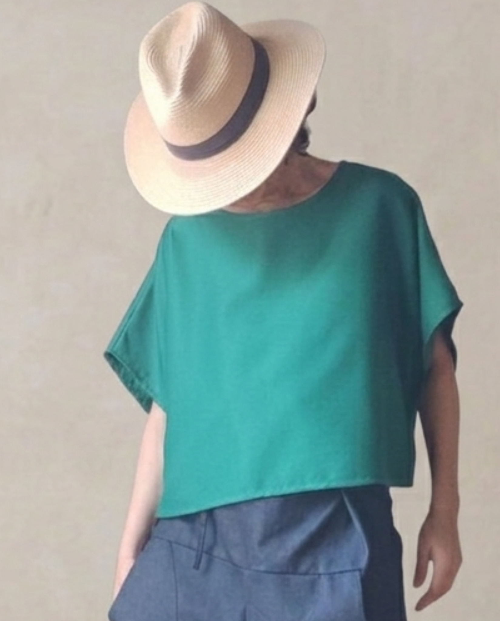 Top verde esmeralda
