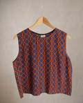 Top tirantes geometria naranja/azul