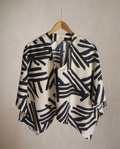 Blusa/Poncho estampado geométrico
