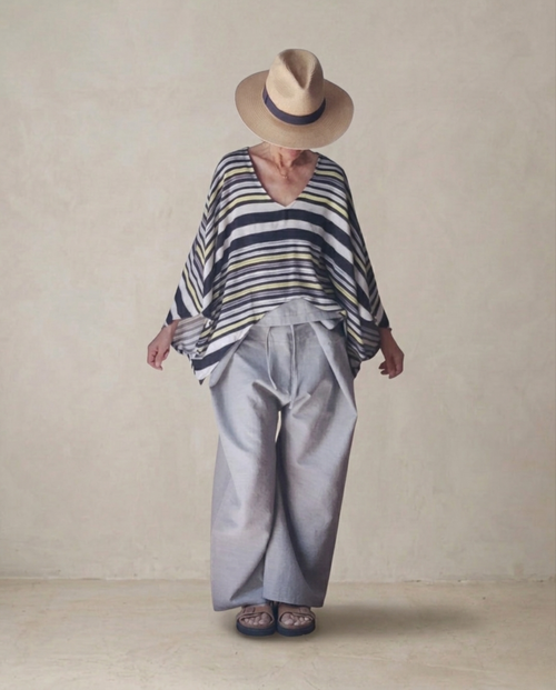 Blusa/Poncho a rayas