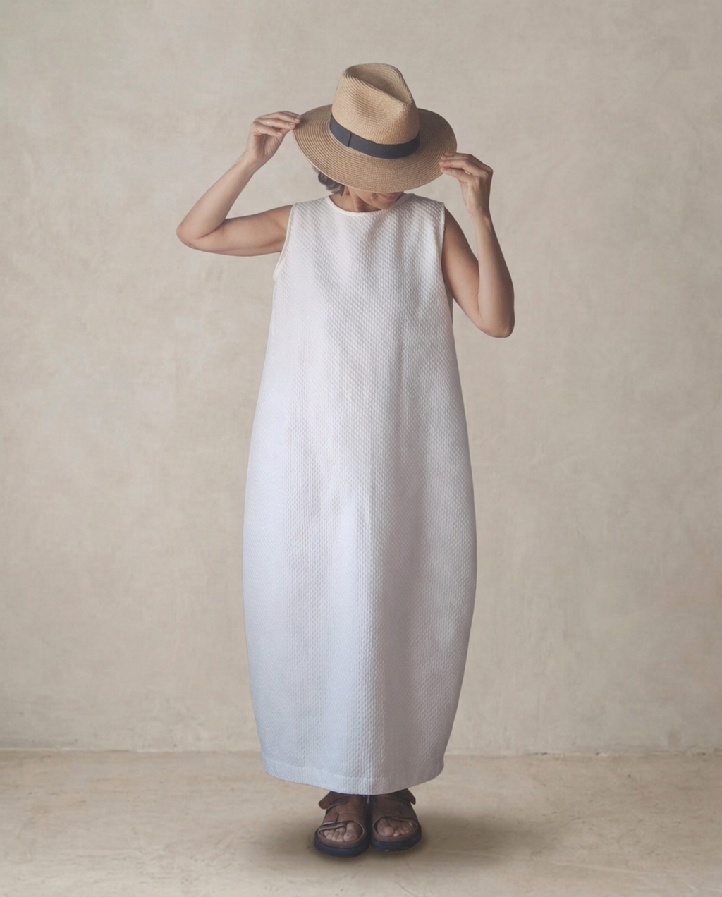 vestido globo blanco